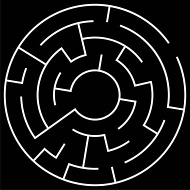 Çözülebilir labirent labirenti vektör ilüstrasyonu