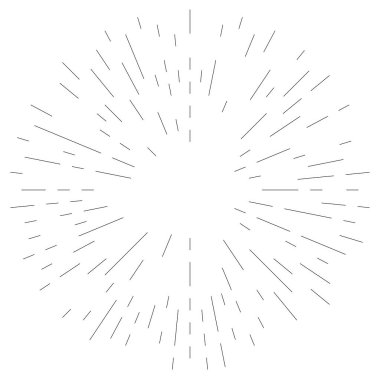 Radyal çizgiler parlaklık, patlama, yıldız patlaması, güneş patlaması etkisi tasarım elementi