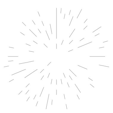 Radyal çizgiler parlaklık, patlama, yıldız patlaması, güneş patlaması etkisi tasarım elementi