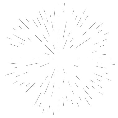 Radyal çizgiler parlaklık, patlama, yıldız patlaması, güneş patlaması etkisi tasarım elementi