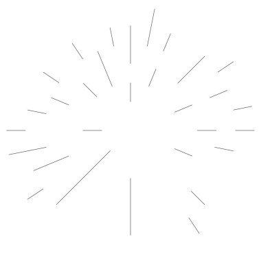 Radyal çizgiler parlaklık, patlama, yıldız patlaması, güneş patlaması etkisi tasarım elementi