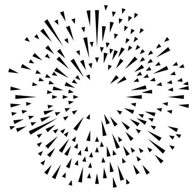 Radyal çizgiler parlaklık, patlama, yıldız patlaması, güneş patlaması etkisi tasarım elementi