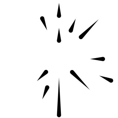 Radyal çizgiler parlaklık, patlama, yıldız patlaması, güneş patlaması etkisi tasarım elementi