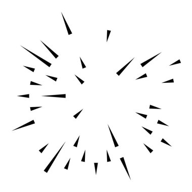 Radyal çizgiler parlaklık, patlama, yıldız patlaması, güneş patlaması etkisi tasarım elementi