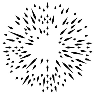 Radyal çizgiler parlaklık, patlama, yıldız patlaması, güneş patlaması etkisi tasarım elementi