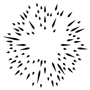 Radyal çizgiler parlaklık, patlama, yıldız patlaması, güneş patlaması etkisi tasarım elementi