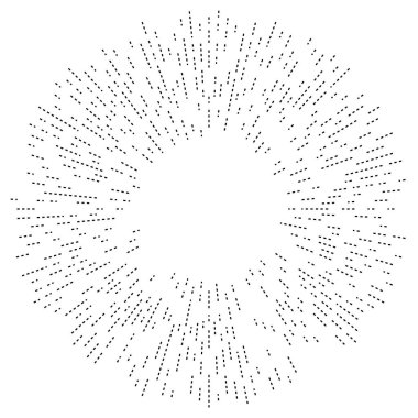 Radyal çizgiler parlaklık, patlama, yıldız patlaması, güneş patlaması etkisi tasarım elementi