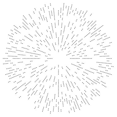 Radyal çizgiler parlaklık, patlama, yıldız patlaması, güneş patlaması etkisi tasarım elementi