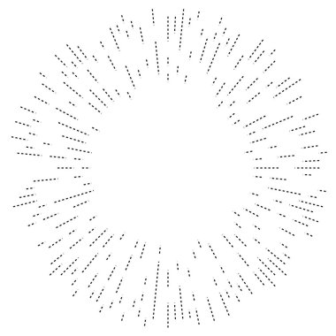 Radyal çizgiler parlaklık, patlama, yıldız patlaması, güneş patlaması etkisi tasarım elementi