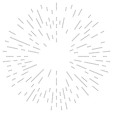Radyal çizgiler parlaklık, patlama, yıldız patlaması, güneş patlaması etkisi tasarım elementi