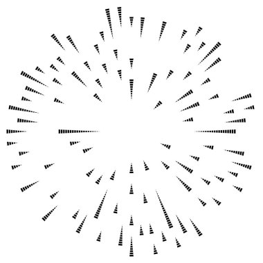 Radyal çizgiler parlaklık, patlama, yıldız patlaması, güneş patlaması etkisi tasarım elementi