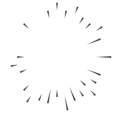 Radyal çizgiler parlaklık, patlama, yıldız patlaması, güneş patlaması etkisi tasarım elementi