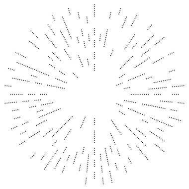 Radyal çizgiler parlaklık, patlama, yıldız patlaması, güneş patlaması etkisi tasarım elementi