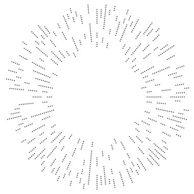 Radyal çizgiler parlaklık, patlama, yıldız patlaması, güneş patlaması etkisi tasarım elementi