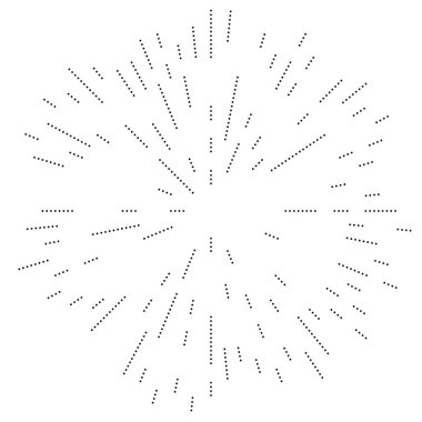 Radyal çizgiler parlaklık, patlama, yıldız patlaması, güneş patlaması etkisi tasarım elementi