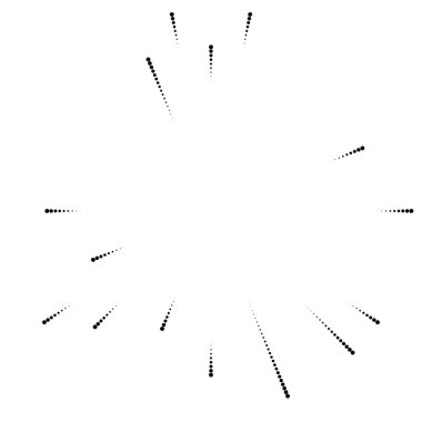 Radyal çizgiler parlaklık, patlama, yıldız patlaması, güneş patlaması etkisi tasarım elementi