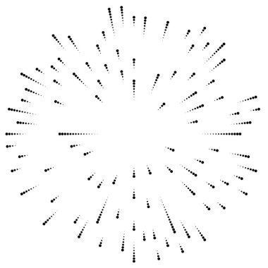 Radyal çizgiler parlaklık, patlama, yıldız patlaması, güneş patlaması etkisi tasarım elementi
