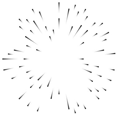 Radyal çizgiler parlaklık, patlama, yıldız patlaması, güneş patlaması etkisi tasarım elementi