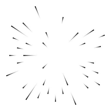 Radyal çizgiler parlaklık, patlama, yıldız patlaması, güneş patlaması etkisi tasarım elementi