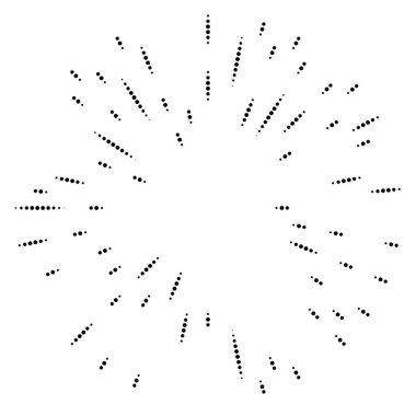 Radyal çizgiler parlaklık, patlama, yıldız patlaması, güneş patlaması etkisi tasarım elementi