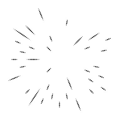 Radyal çizgiler parlaklık, patlama, yıldız patlaması, güneş patlaması etkisi tasarım elementi