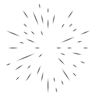 Radyal çizgiler parlaklık, patlama, yıldız patlaması, güneş patlaması etkisi tasarım elementi