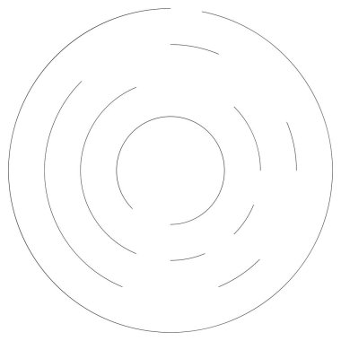 Döndürme, döndürme bölümlü çizgiler dairesel öge