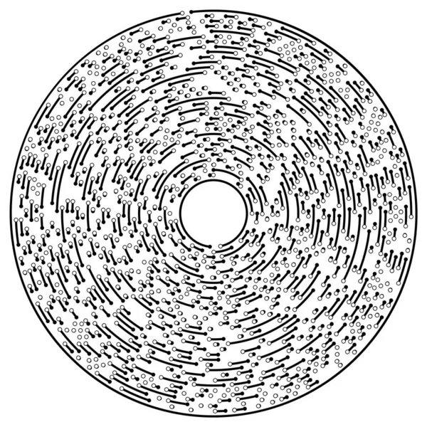 Dairesel, dairesel noktalı çizgiler