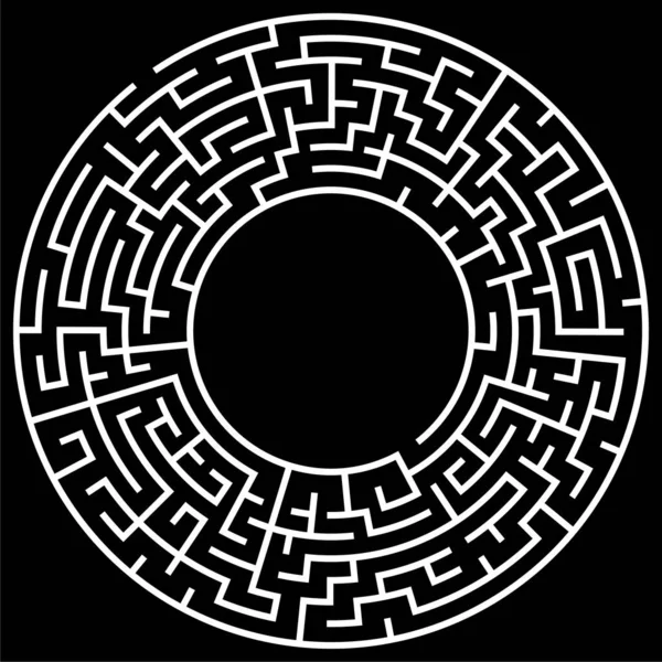 Solvable Maze Labyrinth Vector Ilustration — Stock Vector