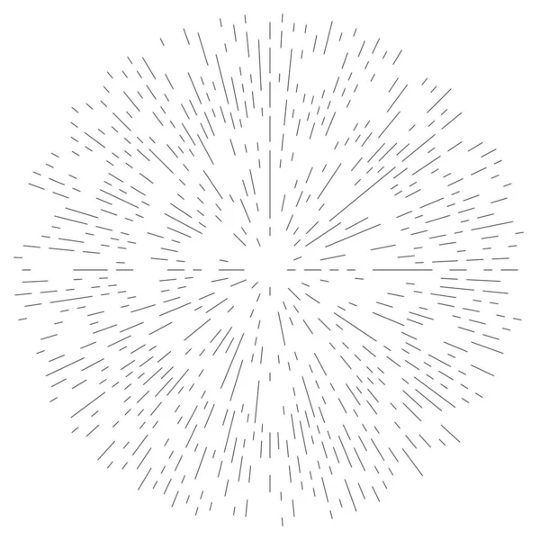 Радіальні Лінії Випромінювання Спалах Спалах Елемент Дизайну Ефекту Сонячного Спалаху — стоковий вектор