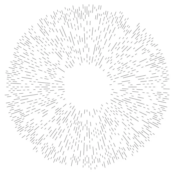 Radiale Lijnen Uitstraling Burst Starburst Sunburst Effect Design Element — Stockvector