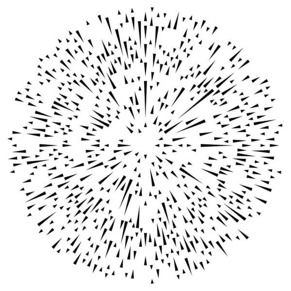 Радиальные Линии Излучения Всплеск Звездопад Эффект Солнечных Вспышек — стоковый вектор