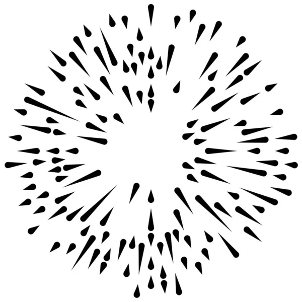 放射線輝度 バースト スターバースト サンバースト効果設計要素 — ストックベクタ