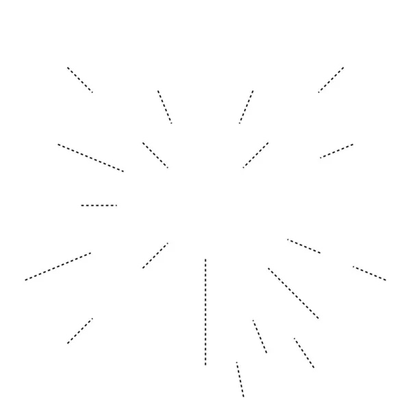 Lignes Radiales Éclat Rafale Rafale Étoiles Effet Coup Soleil Élément — Image vectorielle