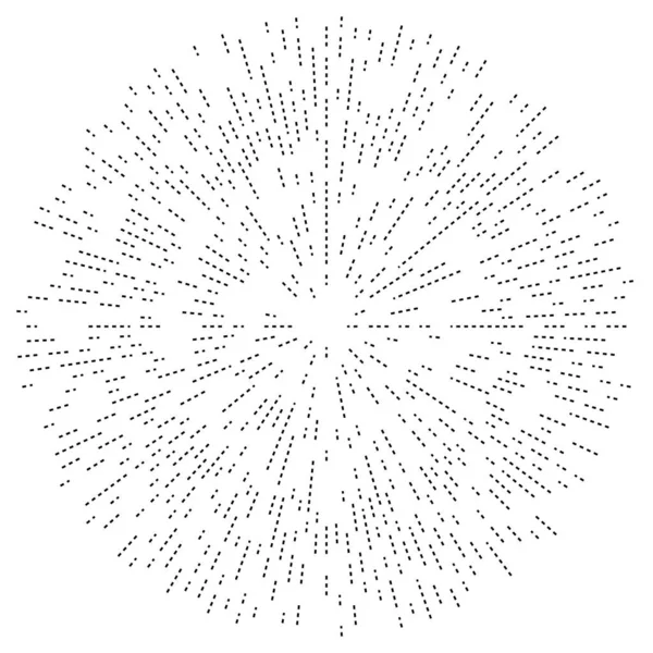 Lignes Radiales Éclat Rafale Rafale Étoiles Effet Coup Soleil Élément — Image vectorielle