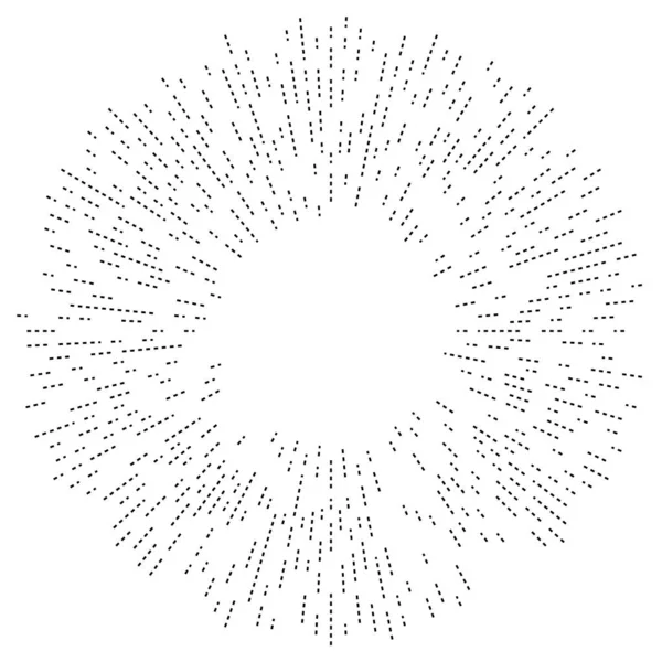 Lignes Radiales Éclat Rafale Rafale Étoiles Effet Coup Soleil Élément — Image vectorielle