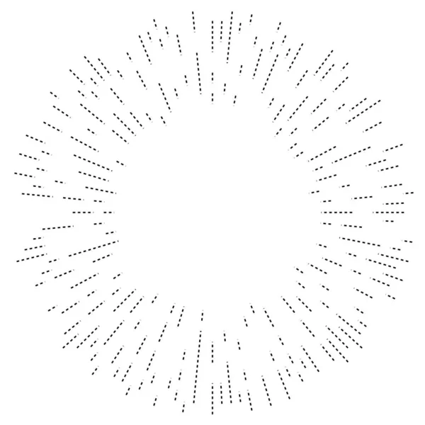 Lignes Radiales Éclat Rafale Rafale Étoiles Effet Coup Soleil Élément — Image vectorielle