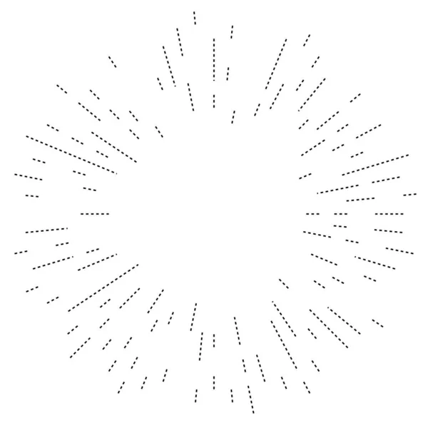 Lignes Radiales Éclat Rafale Rafale Étoiles Effet Coup Soleil Élément — Image vectorielle
