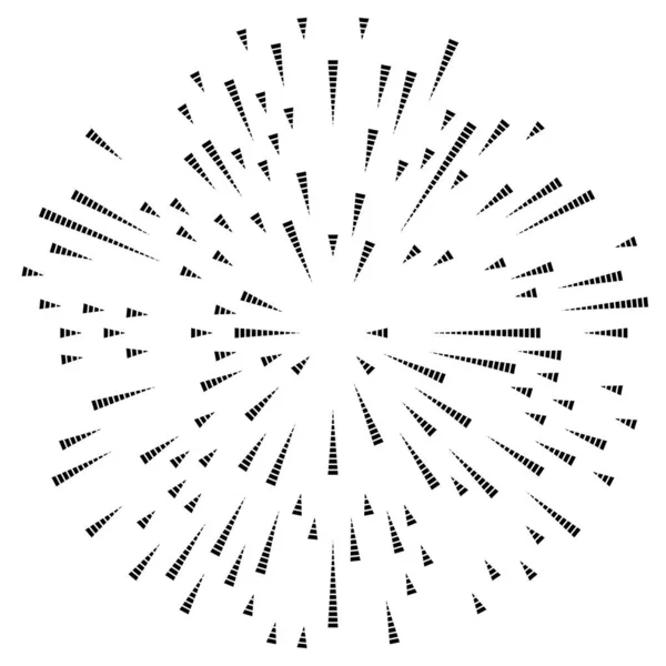 Radyal Çizgiler Parlaklık Patlama Yıldız Patlaması Güneş Patlaması Etkisi Tasarım — Stok Vektör