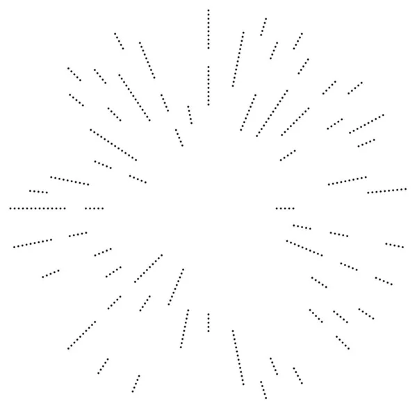 Linhas Radiais Radiância Explosão Starburst Sunburst Elemento Design Efeito —  Vetores de Stock