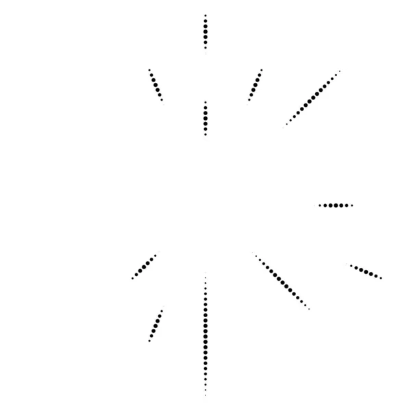 Radiella Linjer Utstrålning Spricka Starburst Sunburst Effekt Designelement — Stock vektor