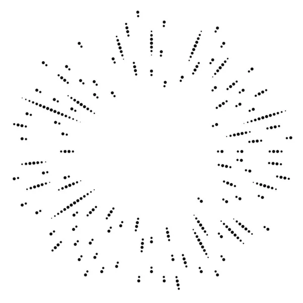 Radiosità Delle Linee Radiali Scoppio Starburst Effetto Sunburst Elemento Design — Vettoriale Stock