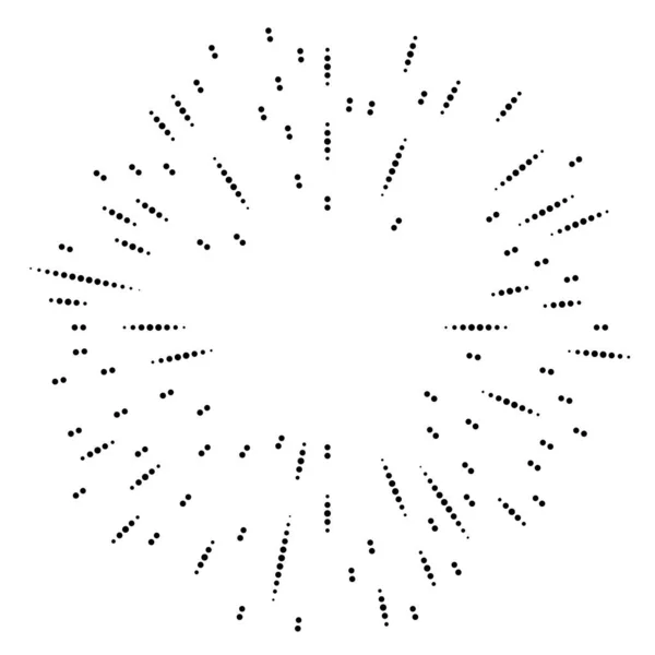 Radiosità Delle Linee Radiali Scoppio Starburst Effetto Sunburst Elemento Design — Vettoriale Stock