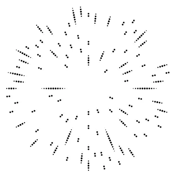 Linhas Radiais Radiância Explosão Starburst Sunburst Elemento Design Efeito — Vetor de Stock