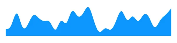 Ondulado Ondulante Silueta Vector Ilustración — Archivo Imágenes Vectoriales
