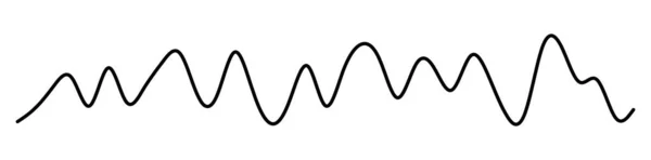 Wellenförmige Wellenförmige Linien Vektorillustration — Stockvektor