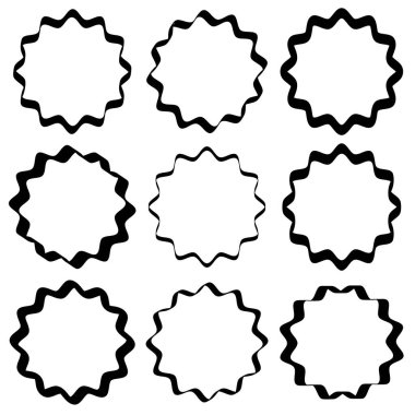 Radyal yıldız patlaması, güneş patlaması, fiyat etiketi. Etiket etiketi ve vinil klip- art vektör illüstrasyonu, Clip-art grafikleri.