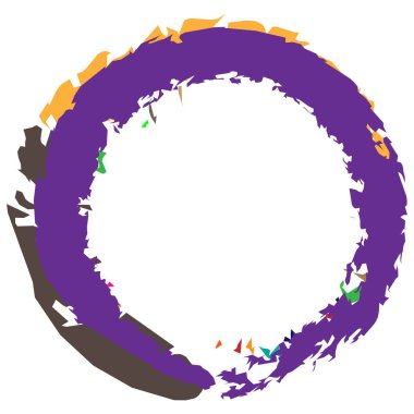 Huysuz, desenli daire elementi. Grunge Stock vektör illüstrasyonunu, Clip-art grafiklerini daire içine alıyor.