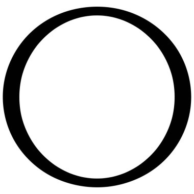 Basit kaligrafik daire, oval, elips elementleri. Çember çerçeve, daire kenarı Stok vektör illüstrasyonunu, Clip-art grafiklerini ayarlar.