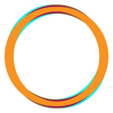 Basit kaligrafik daire, oval, elips elementleri. Çember çerçeve, daire kenarı Stok vektör illüstrasyonunu, Clip-art grafiklerini ayarlar.